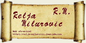 Relja Milurović vizit kartica